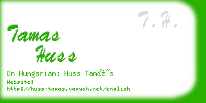 tamas huss business card